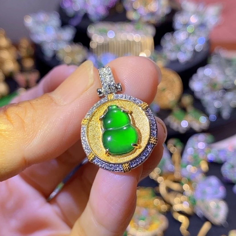 【闪购商品】银S925镶嵌挂件翡翠