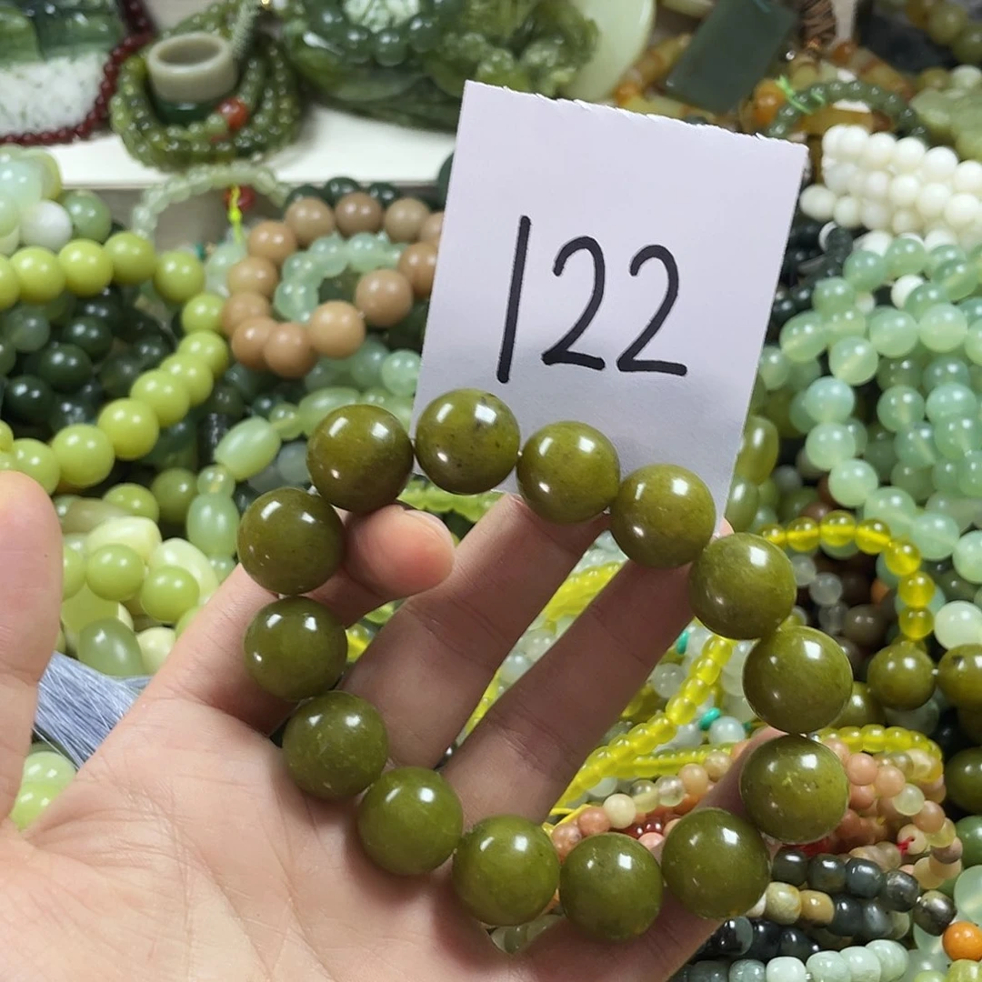 未镶嵌蛇纹石玉手链