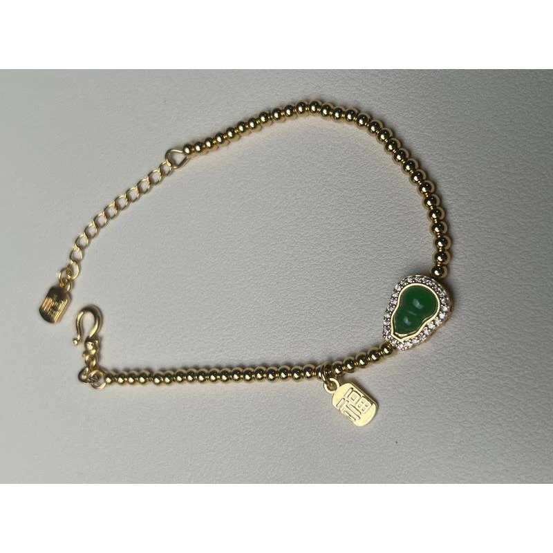 J0077冰绿小福芦精品手链