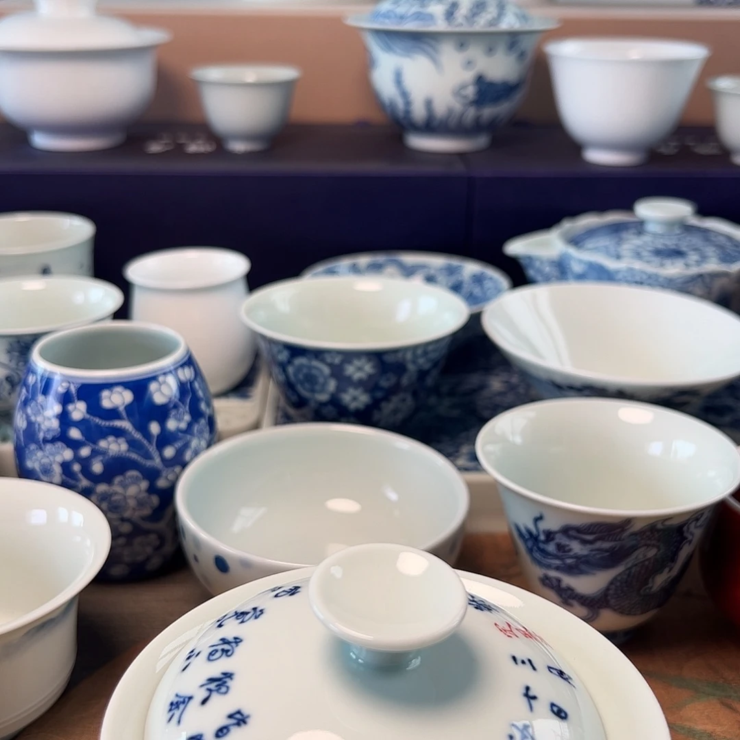 杯钰*幽游居手绘青花主人杯