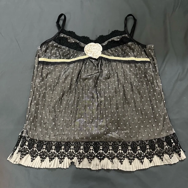 日单背心Y2k复古辣妹修身宽松休闲百搭碎花条纹古着下单备注货品