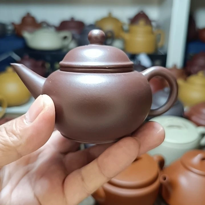 紫砂茶盘原矿底槽清水平150cc内推半手工