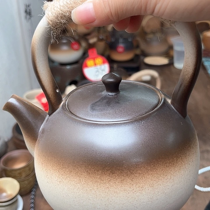 赤色大号连把煮茶壶一个122333333