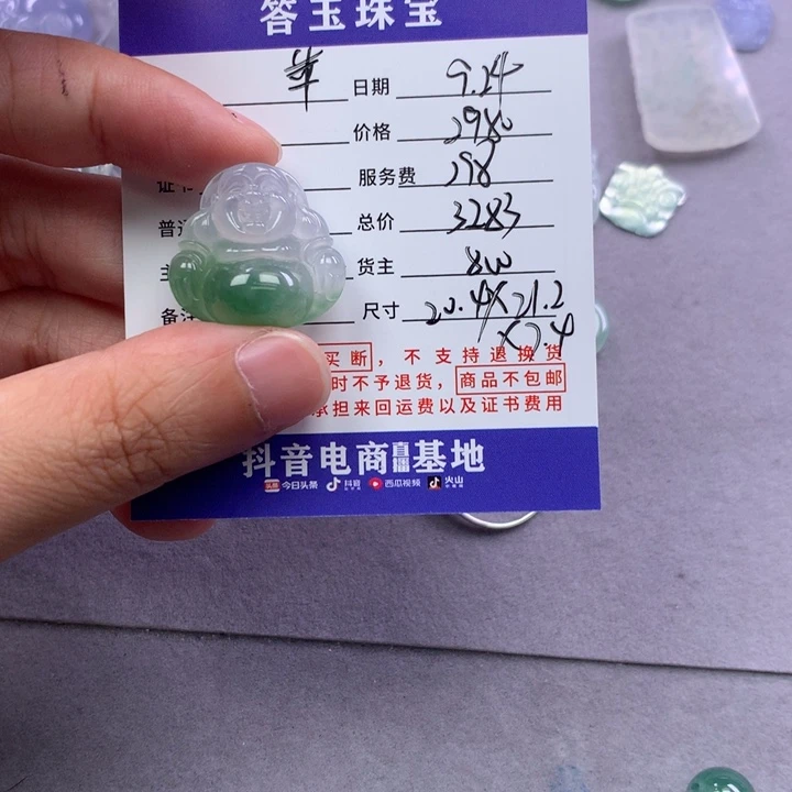颈饰未镶嵌翡翠苹