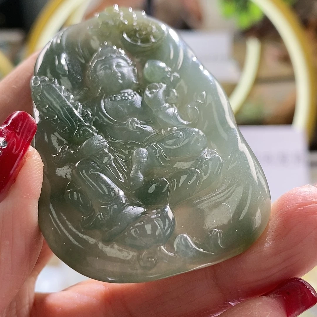 【闪购商品】翡翠颈饰未镶嵌用****笑虚空