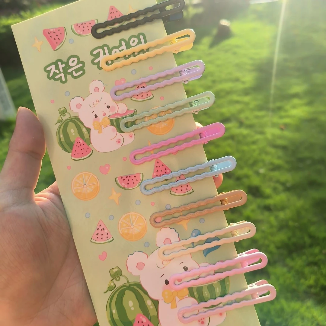 特价6细波浪ins可爱底夹发夹