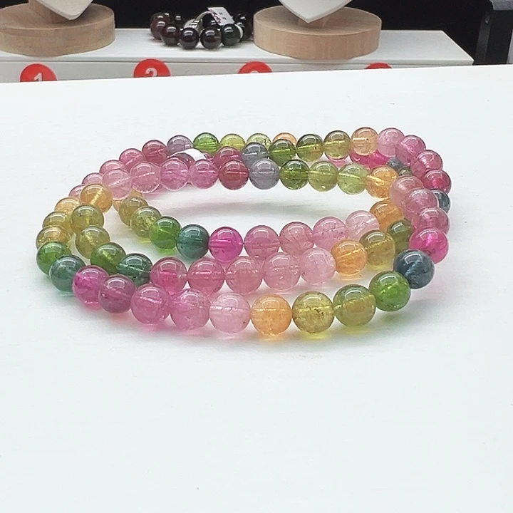 碧玺未镶嵌手链6号