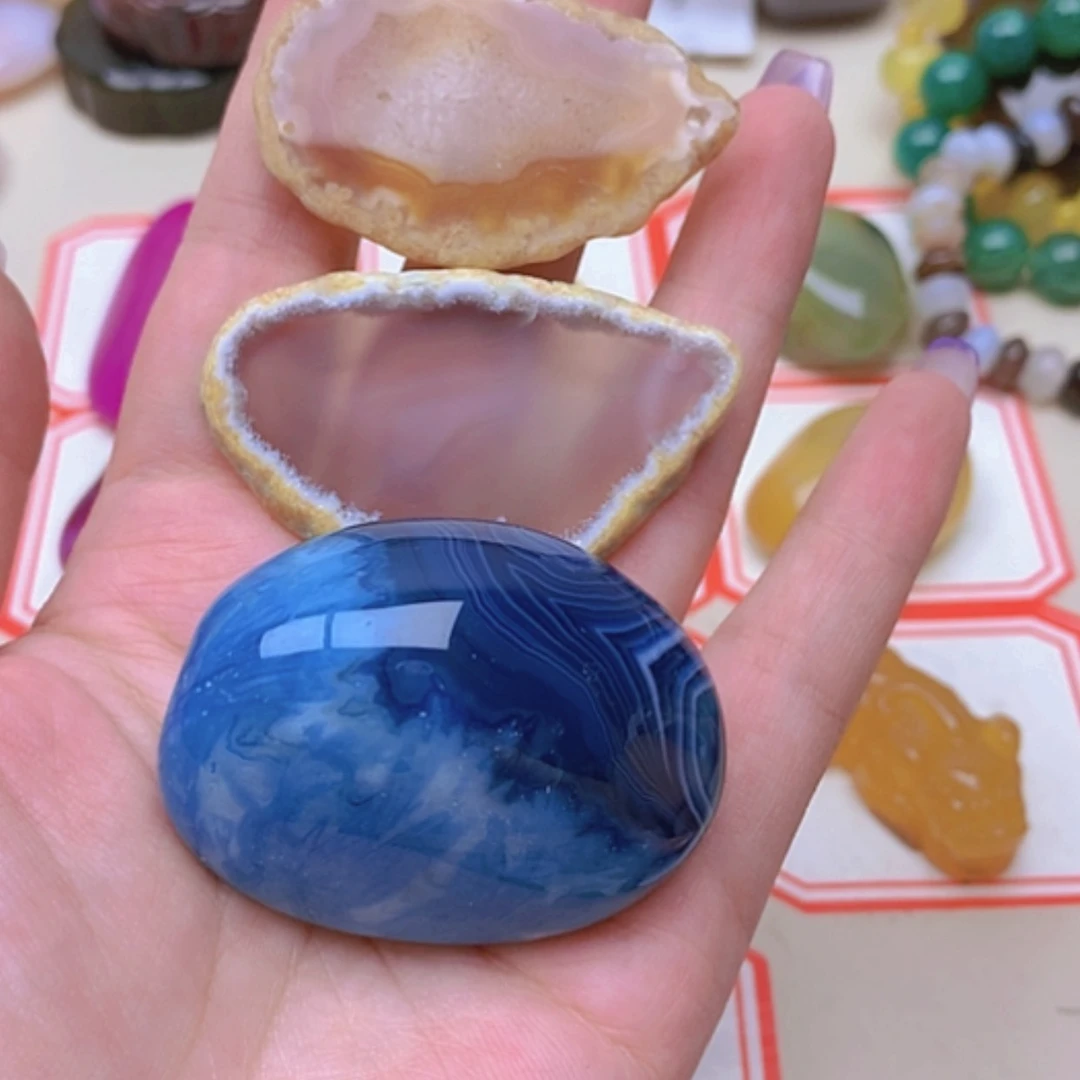 【闪购商品】玛瑙/玉髓未镶嵌珠宝半成品鸭***_