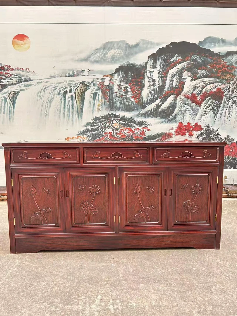 老板娘推荐；新中式三抽雕花餐边柜斗柜