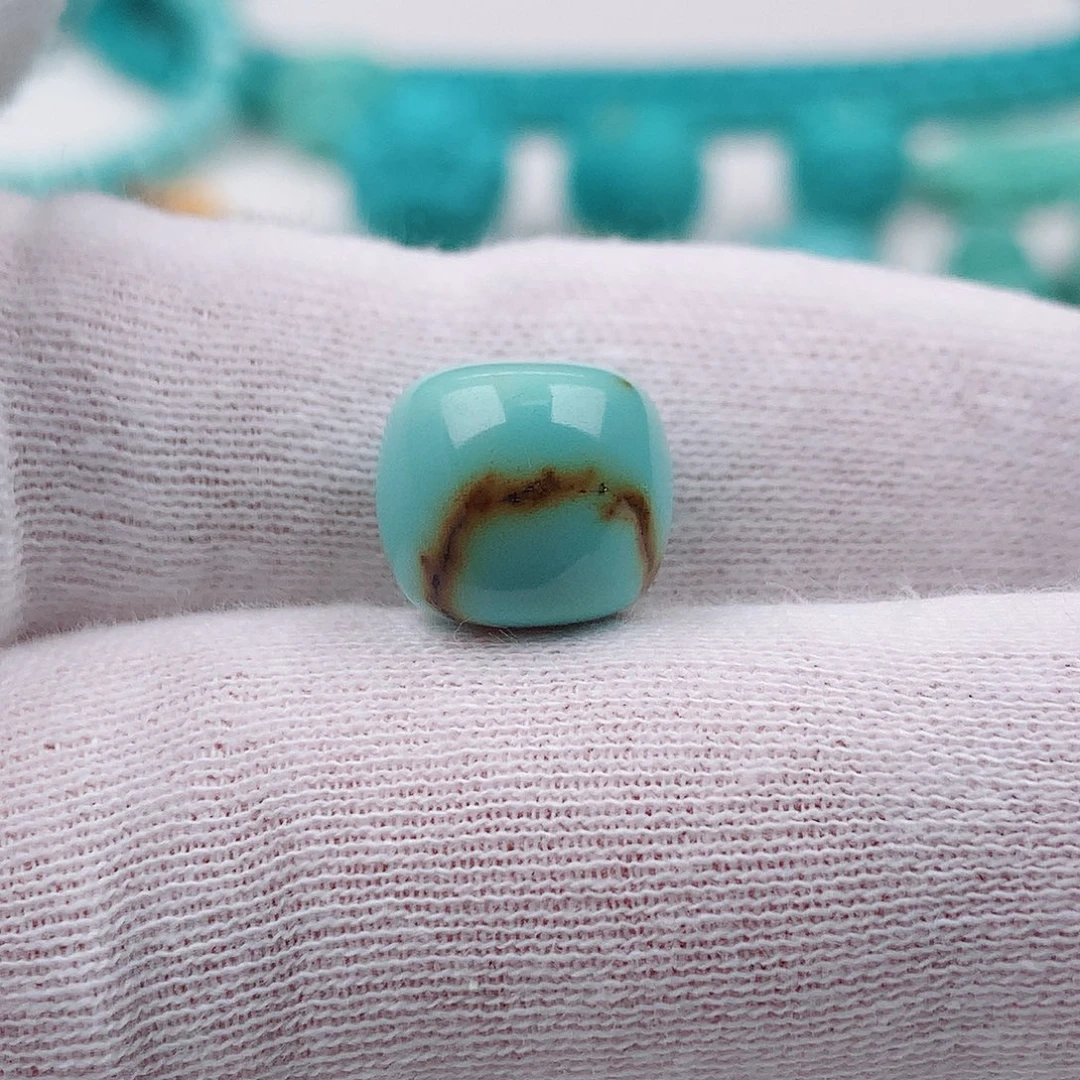 绿松石未镶嵌水波纹11.2*10mm