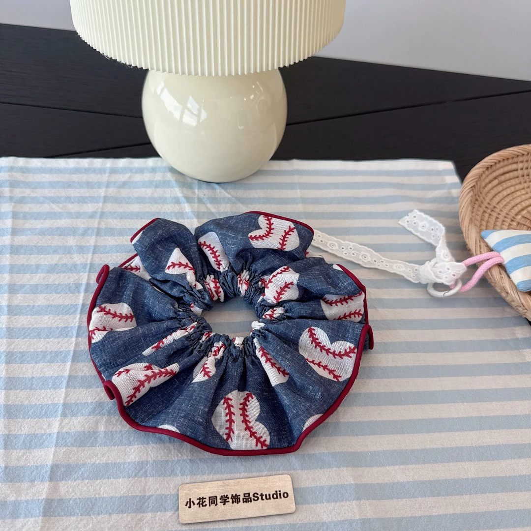 头饰蓝色发绳发圈瑞丽风朋克风女头绳韩版复古宫廷