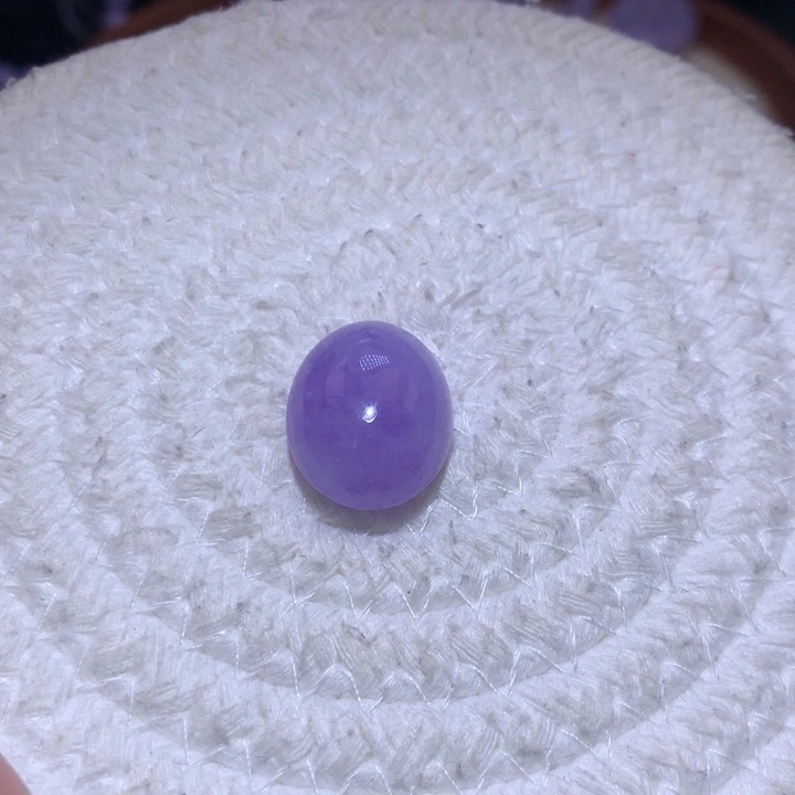 翡翠裸石红妖紫蛋面