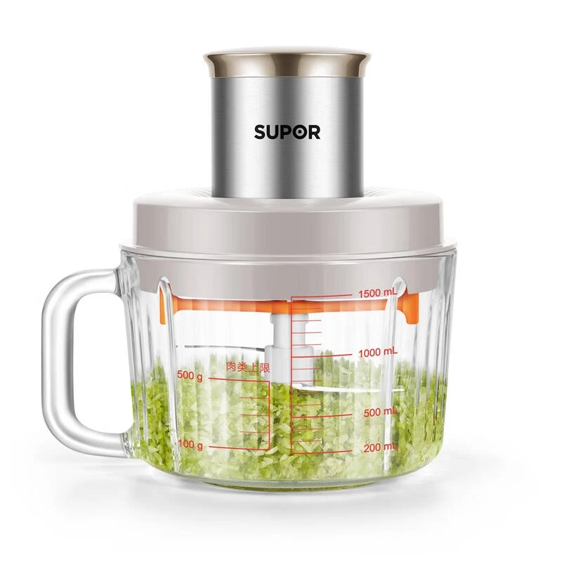苏泊尔（SUPOR）家用多功能绞肉机辅食机绞肉馅菜馅一机四碗JRD08
