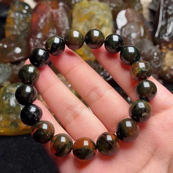 琥珀未镶嵌颈饰12➕海藻154