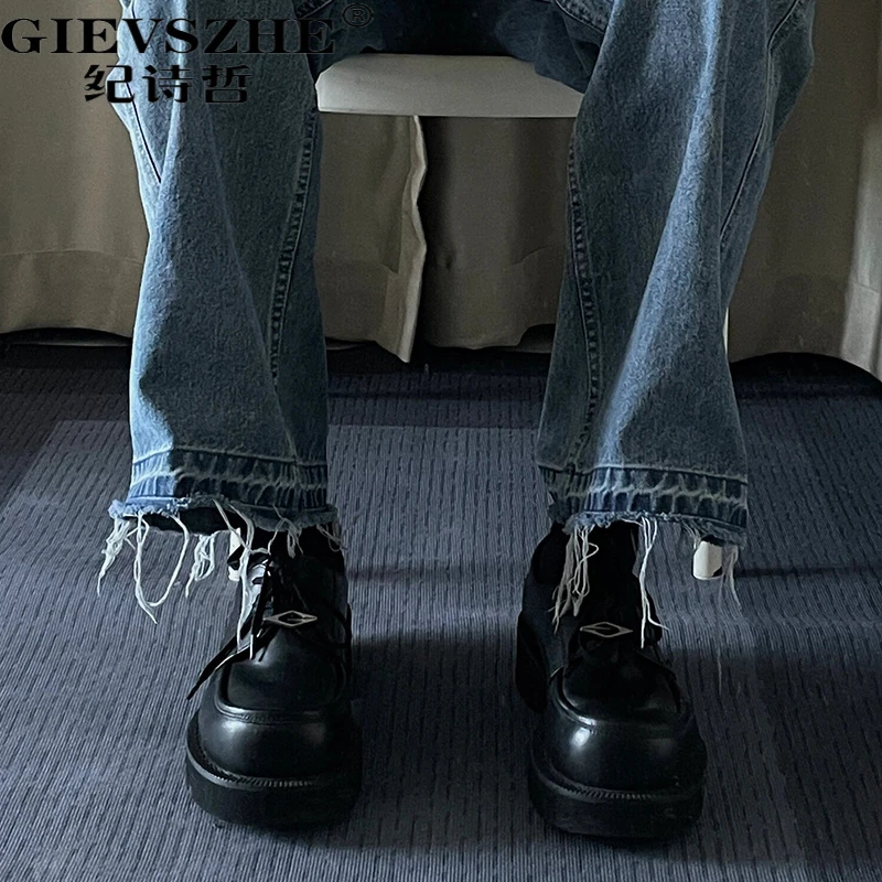 纪诗哲男士德比鞋大头休闲皮鞋秋季新款高级感厚新郎增高德比皮鞋
