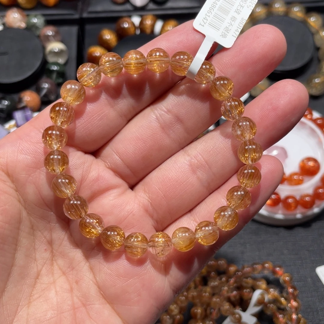 水晶手链未镶嵌铜顺发7.5mm左右