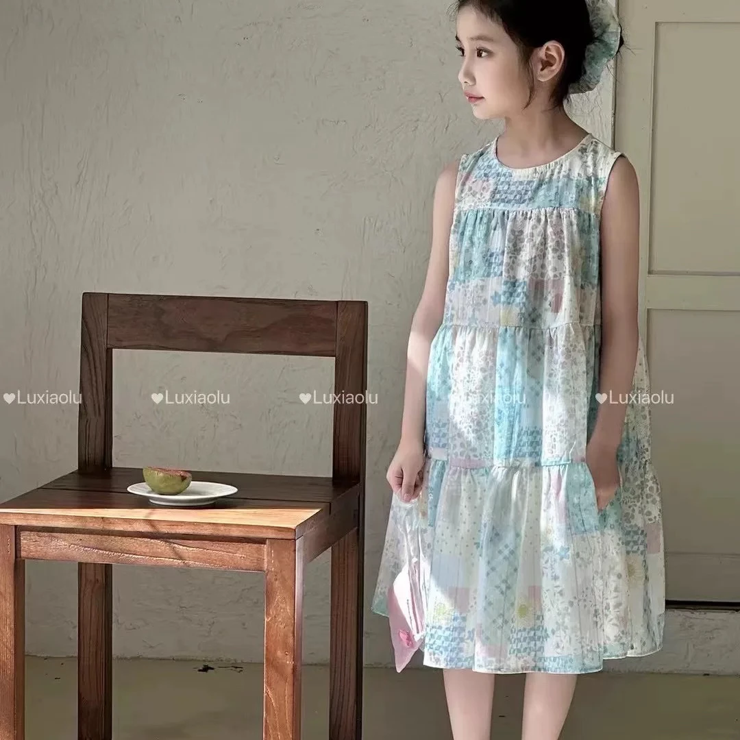 女夏季公主风休闲风碎花连衣裙女童