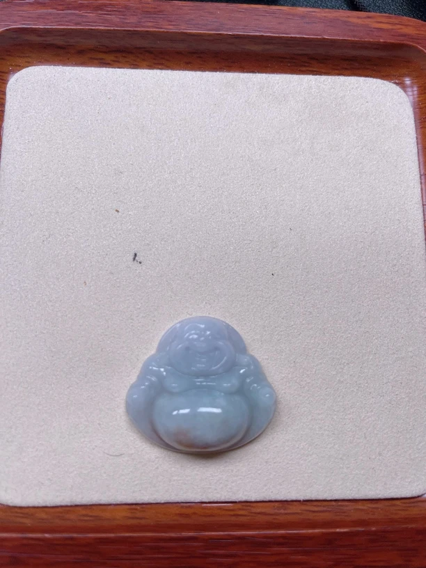 缅甸天然A货翡翠，水润佛公吊坠