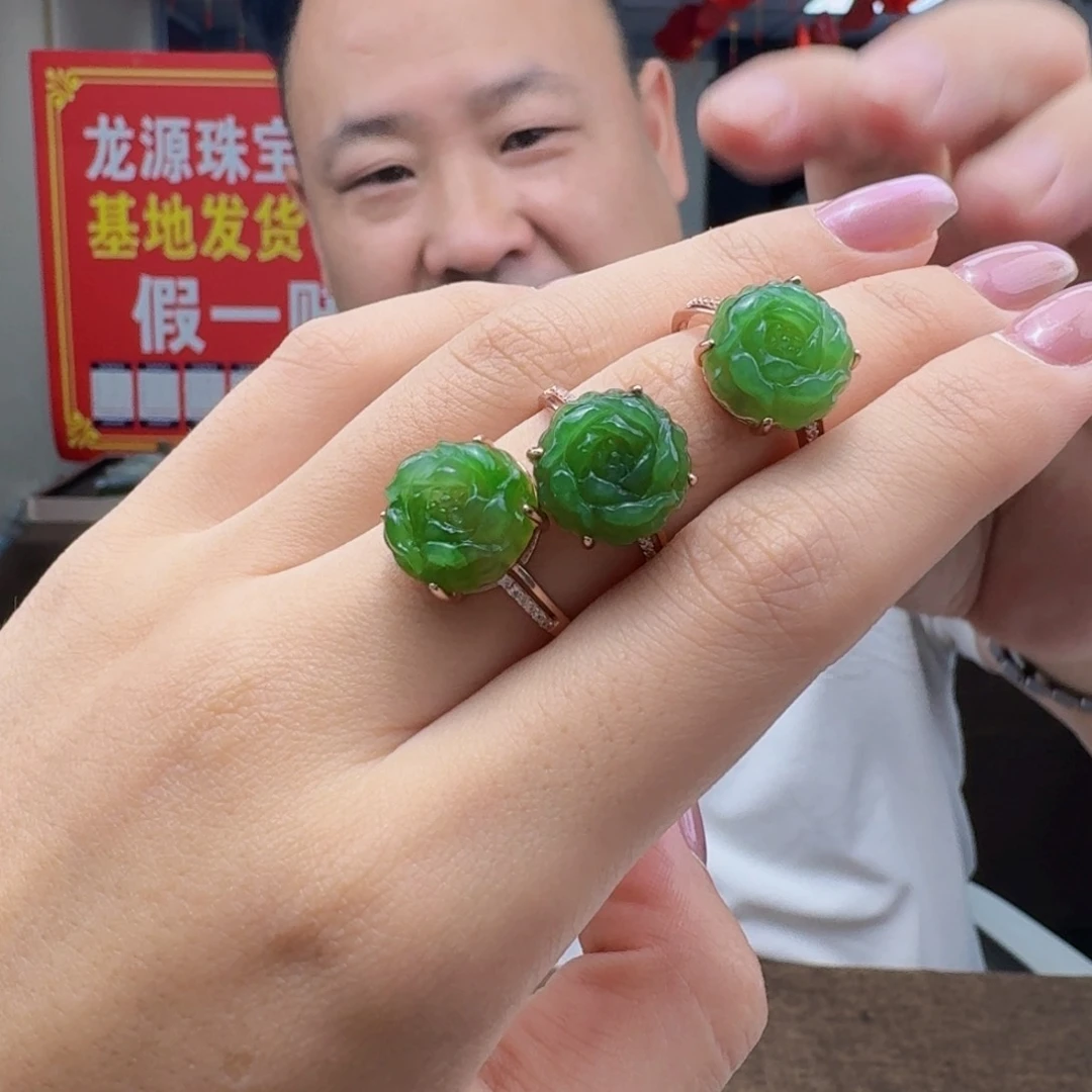 银S925镶嵌和田玉耳饰多样性发货拍一发一8mm