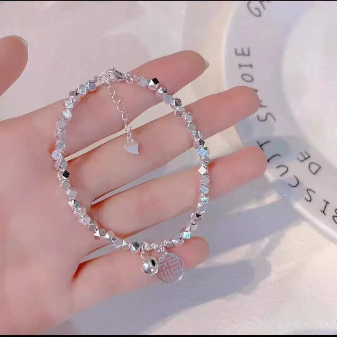 足银手链 蹦迪珠手链日韩首饰闺蜜韩版甜美百搭可爱