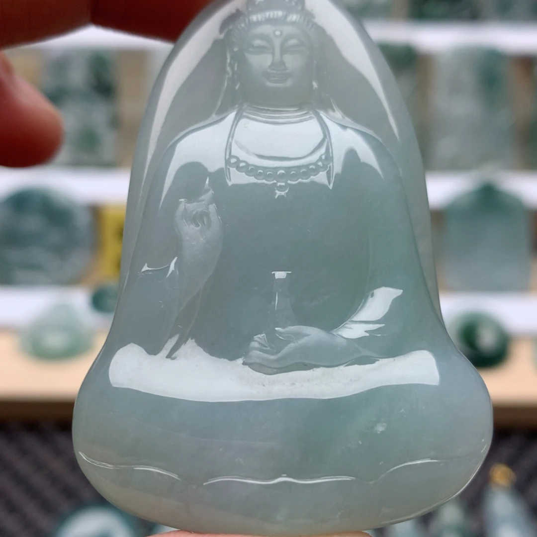 翡翠未镶嵌项链素衣