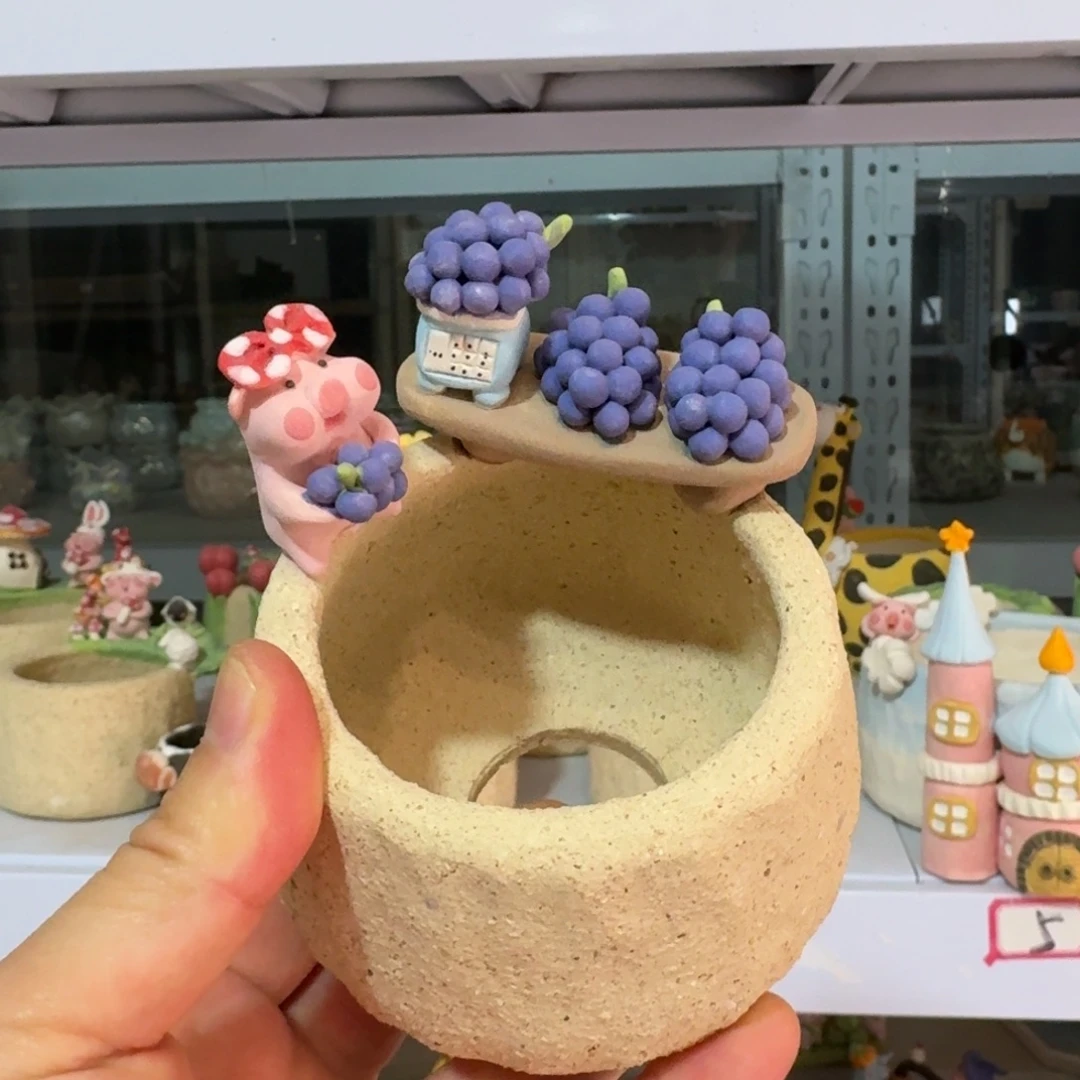 厂家直销手工花盆摆件