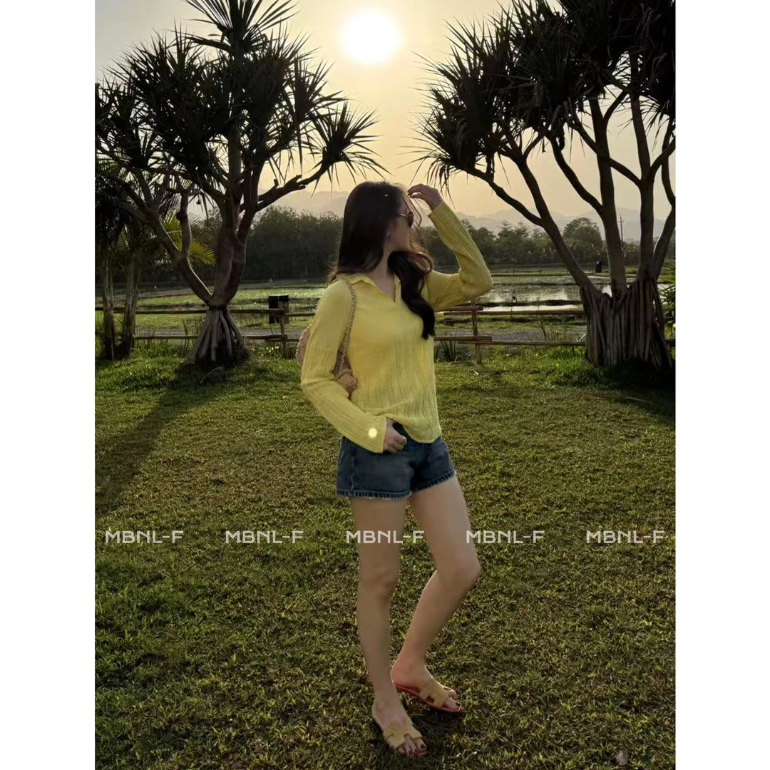 MBNL-F“威尔衫” 特种织机重工勾花海鸥领针织上衣 秦磊XM-XMY2277