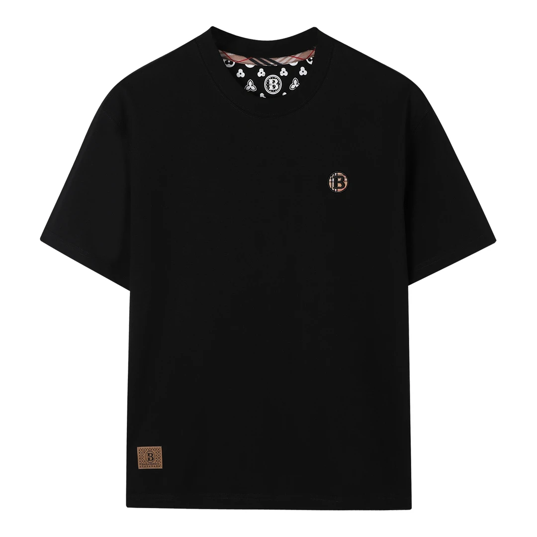 【891-Z2】T恤圆领薄款格子印花百搭短袖休闲男装简约