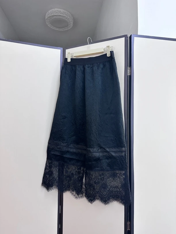 小众定制蕾丝拼接松紧