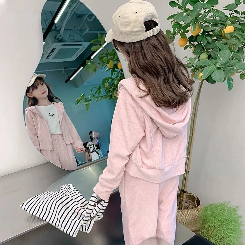 女童春秋套装洋气一整套新款初秋穿搭早秋儿童外套裤子两件套秋季