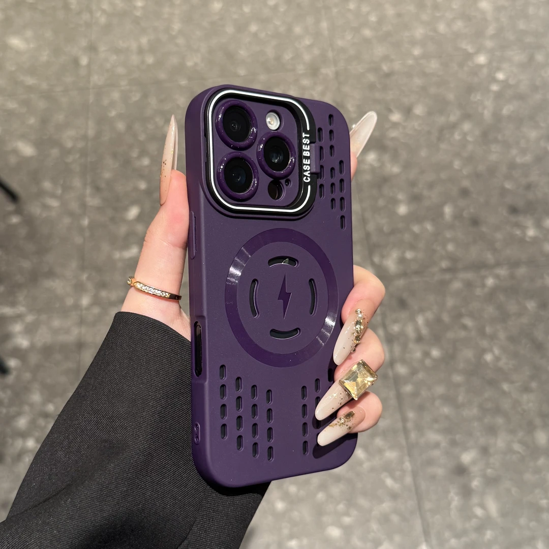 闪度侠夏季磁吸冰点散热适用苹果16pro手机壳iPhone15/14镜头支架