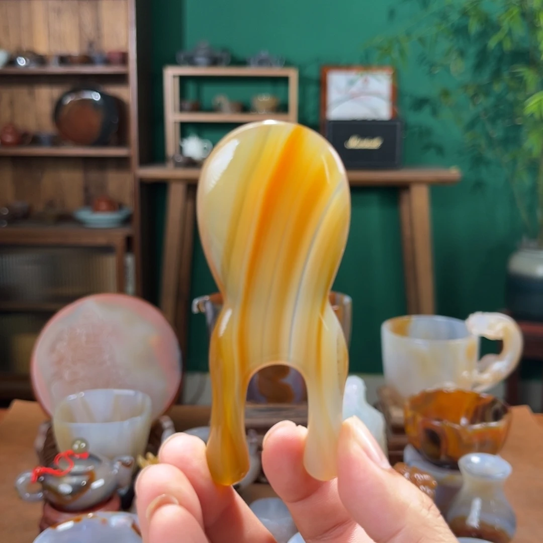 玛瑙/玉髓未镶嵌鼻刮