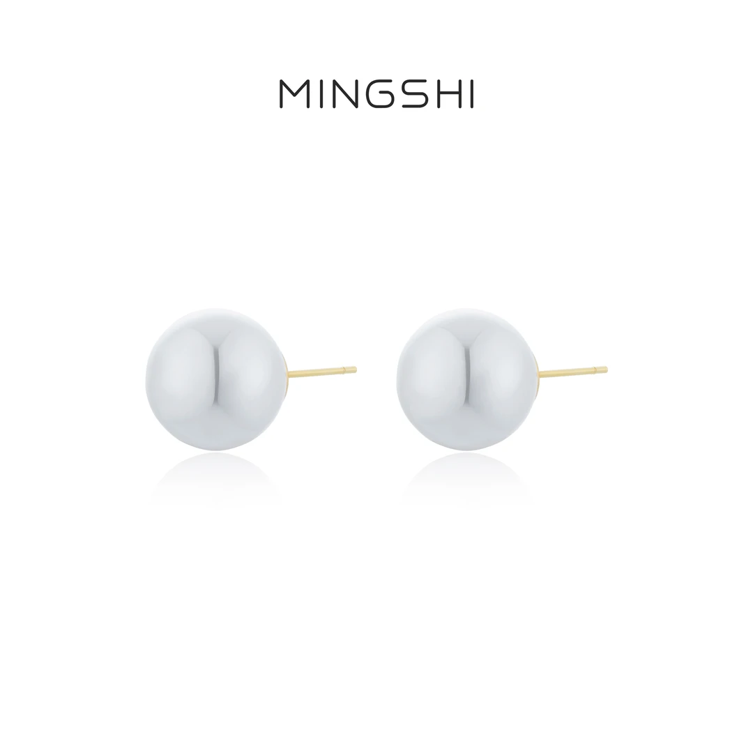 名式 铜合金仿珍珠耳饰 法式简约设计温柔气质珠珠耳环QJD1657