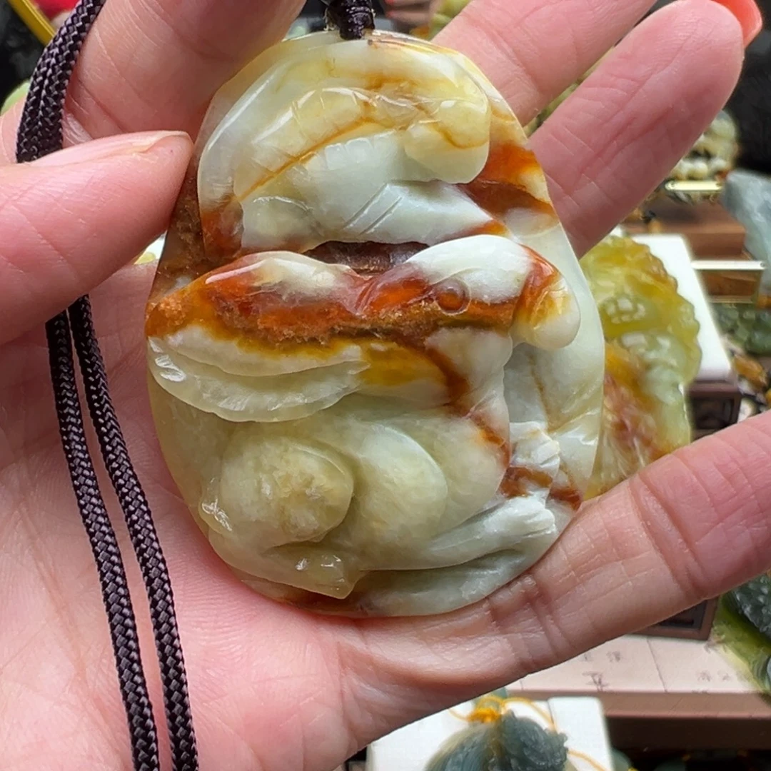 岫玉未镶嵌挂件挂件