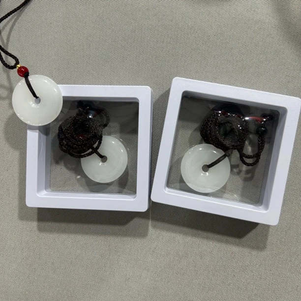 A629 新疆金丝玉 平安扣脖挂吊坠（直径28mm）