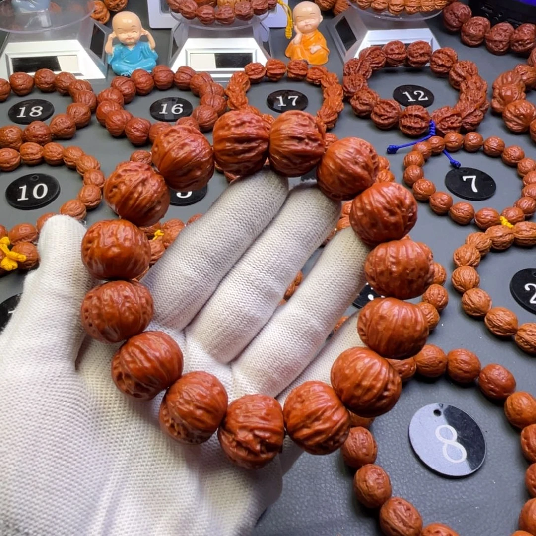 手串文玩核桃野生核桃南瓜桩磨盘京八棱秋子手串