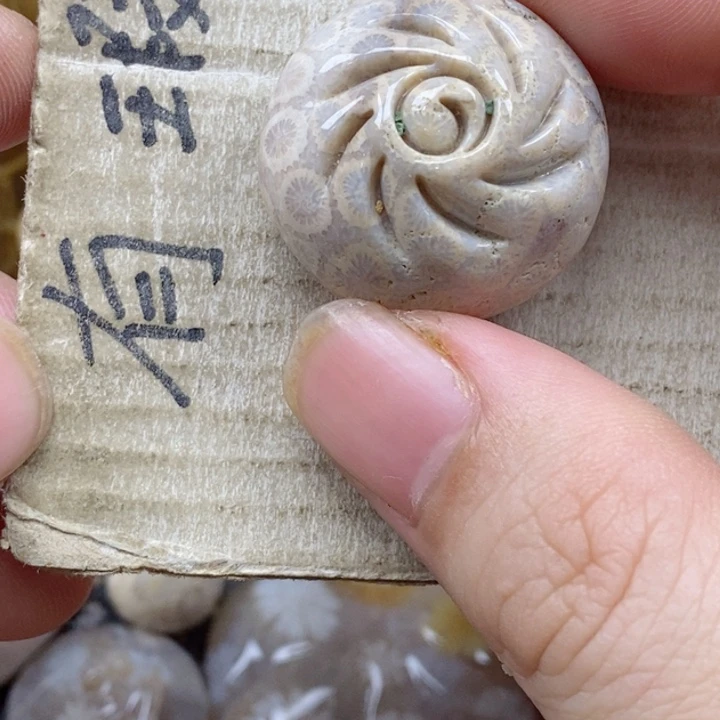 颈饰未镶嵌硅化珊瑚（珊瑚玉）隨*没打孔 小