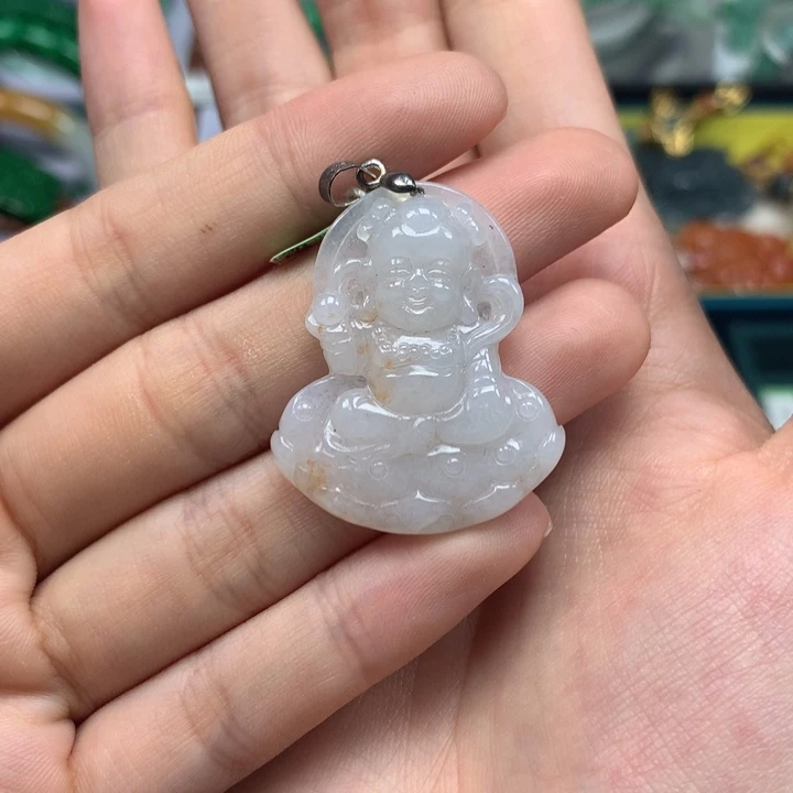 翡翠银S925镶嵌颈饰翡翠