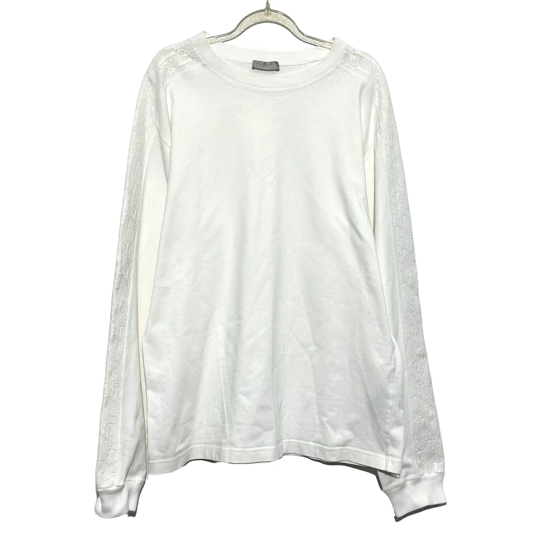 99新 DIOR/迪奥 L码 侧边logo白色T恤衫 0638