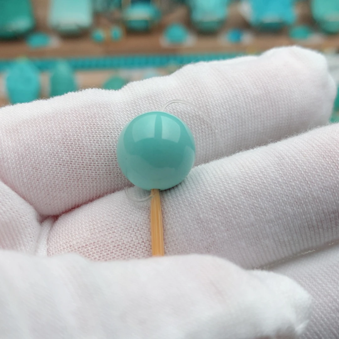 未镶嵌绿松石珠宝奇石12.5mm