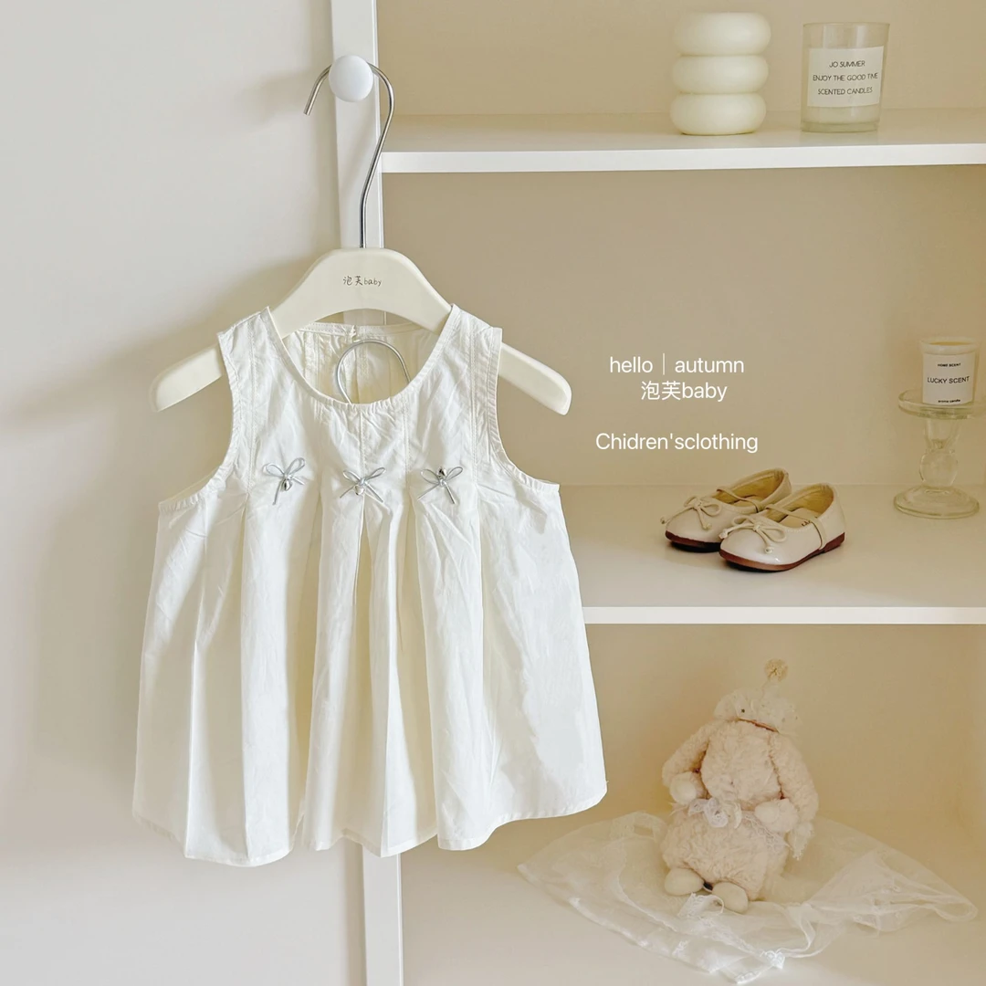 【泡芙baby】女童小香风连衣裙夏季洋气女宝背心裙公主