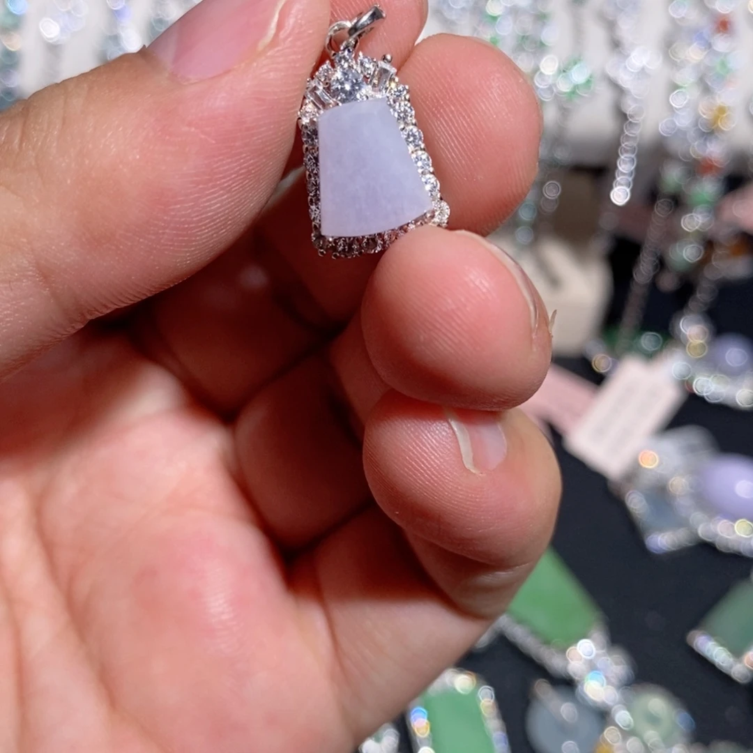 翡翠银S925镶嵌颈饰k jo