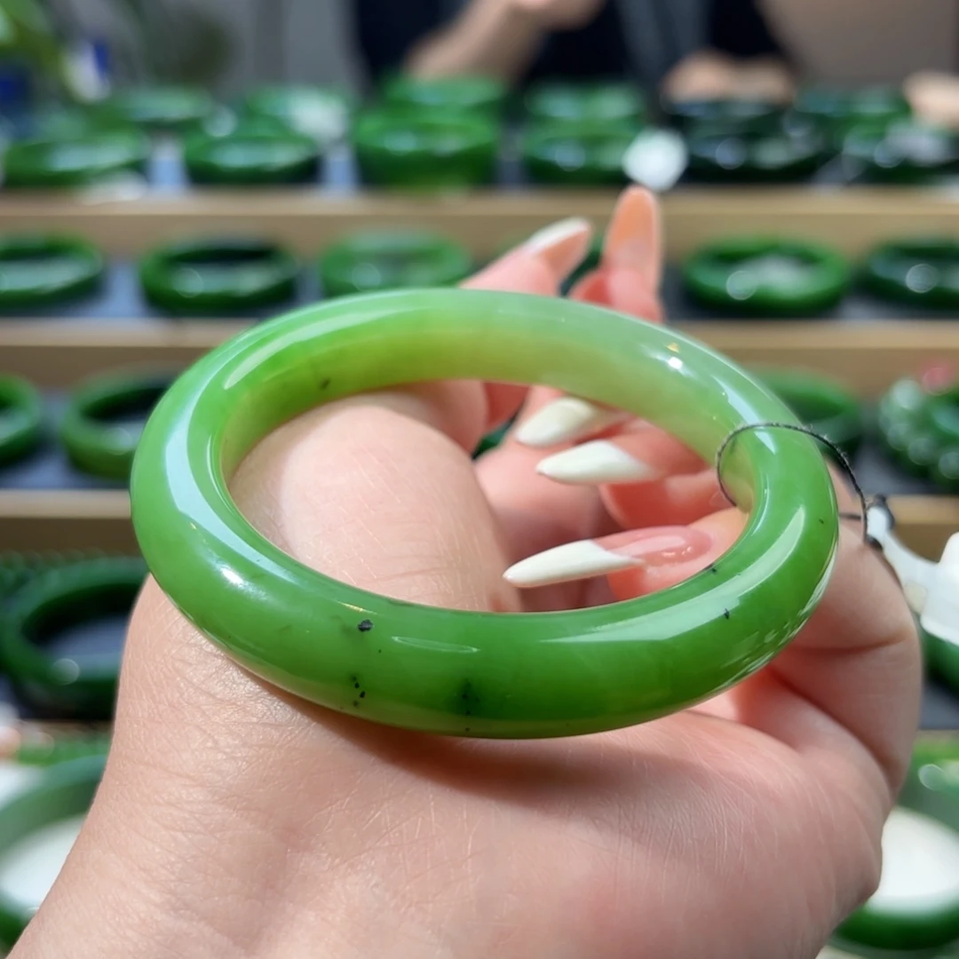 和田玉未镶嵌手镯56-57