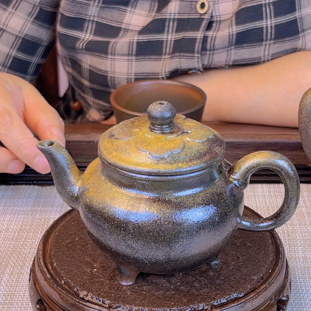 茶壶紫砂宜兴紫砂底槽清柴烧180cc
