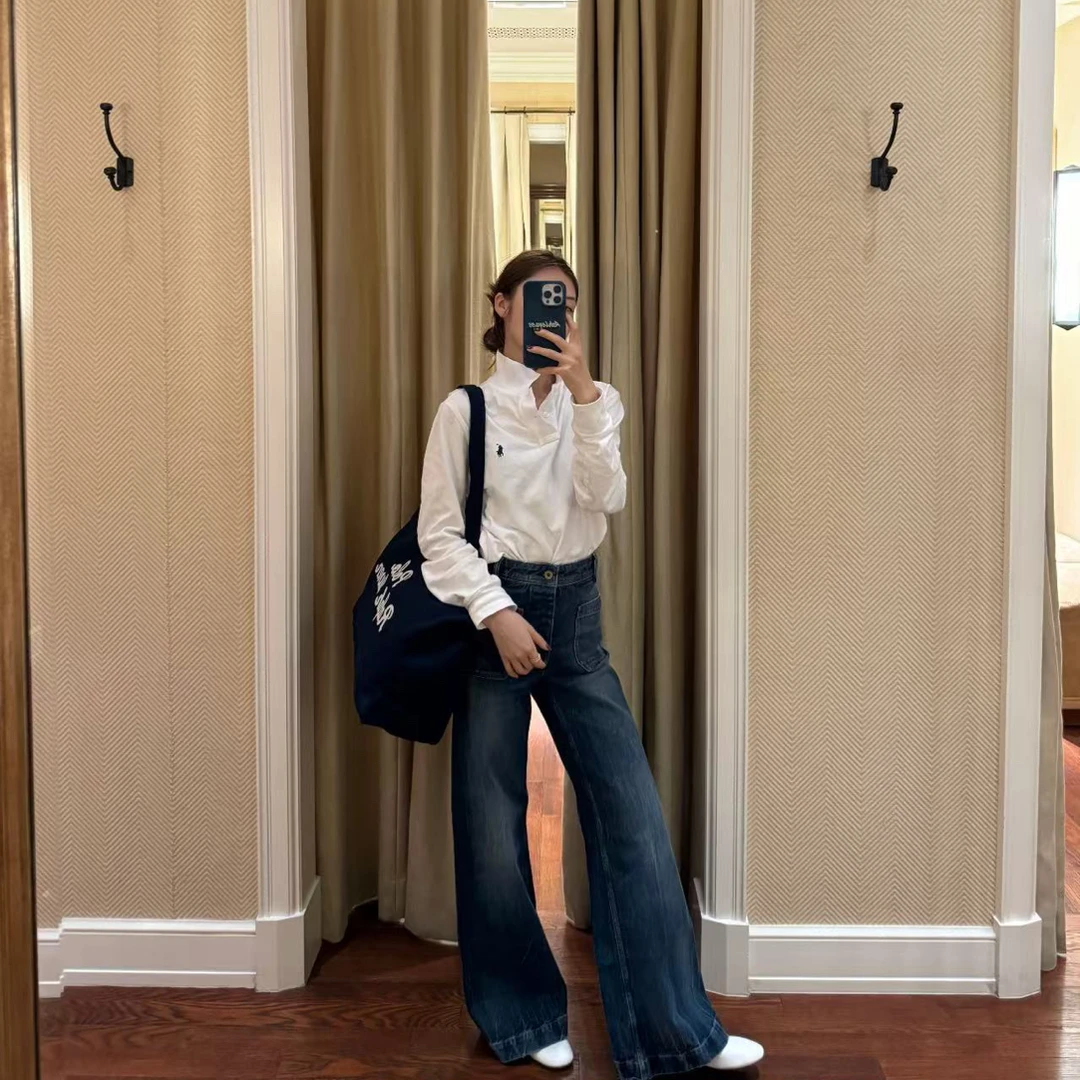 99新 DIOR/迪奥 tem398 背后标语牌牛仔裤 38码 棉