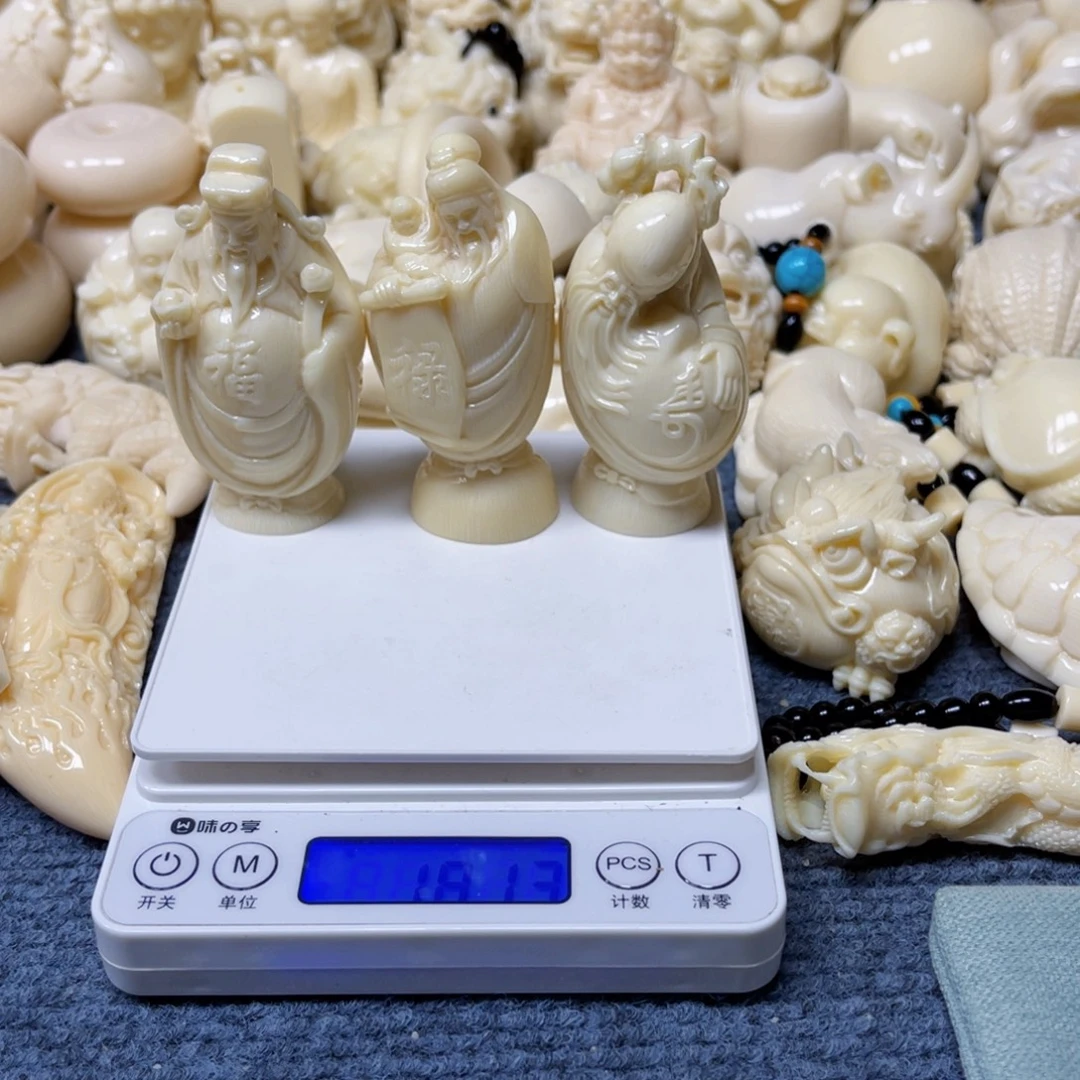 手串/手链/手镯猛犸象牙小福禄寿三尊181克