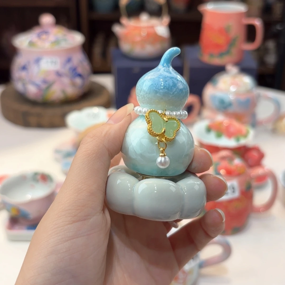 嘟***景德镇手绘高温釉下彩陶瓷茶具