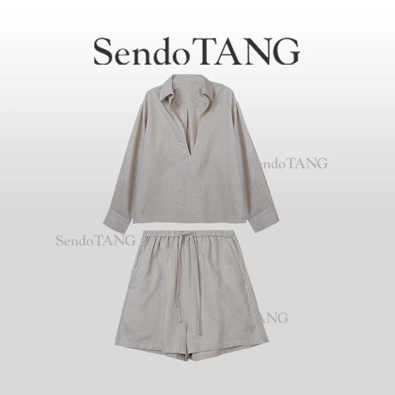 【空谷】胖多家大码女装气质设计感微胖宽松显瘦亚麻