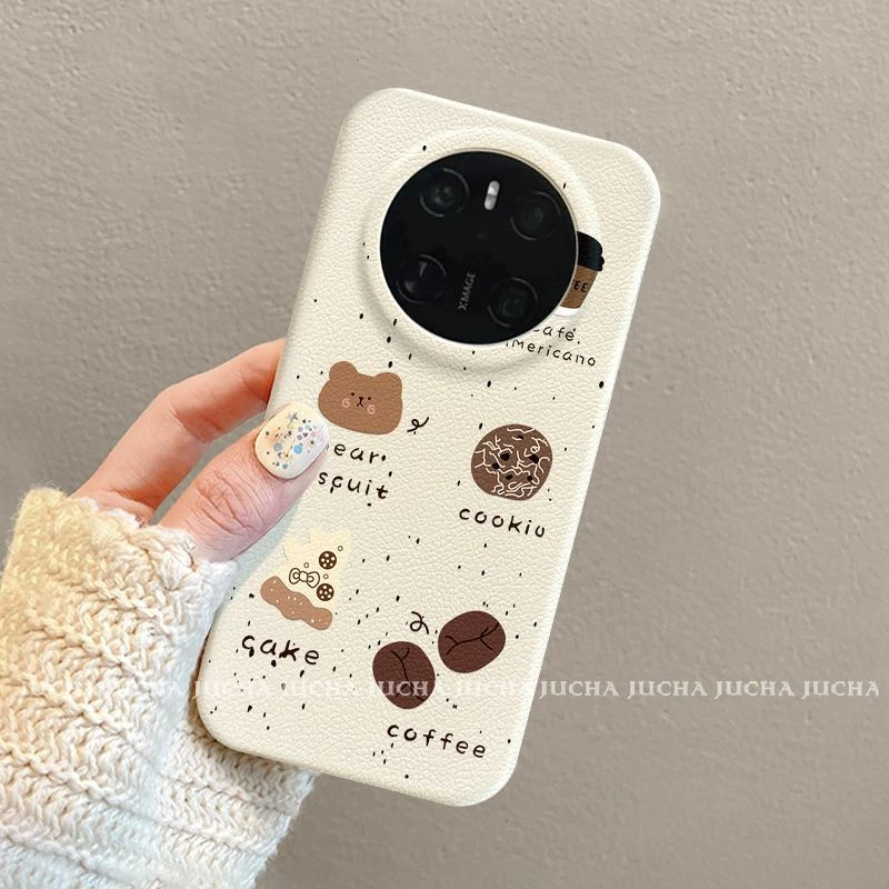咖啡饼干小熊适用华为mate70手机壳硅胶网红爆款HUAWEImate60pro