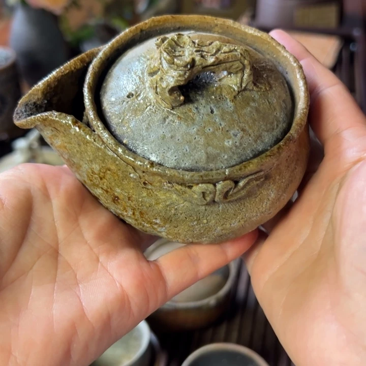 森丁斋引出黑备前烧宝瓶